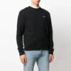 Off-White Herre Alfabetlogo Mønster Langermet Løs Passform Svart