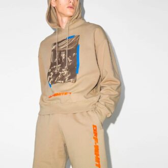 Off-White Herre Alphabet Printing Loose Khaki