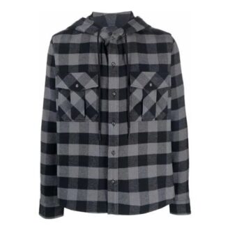 Off-White Herre Arrow Flanellrutet Crossover Langermet Svart Skjorte