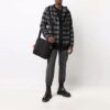 Off-White Herre Arrow Flanellrutet Crossover Langermet Svart Skjorte