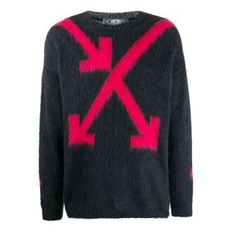 Off-White Herre Arrow Intarsia Svart
