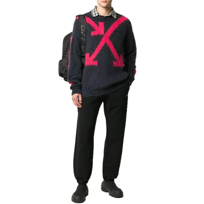 Off-White Herre Arrow Intarsia Svart