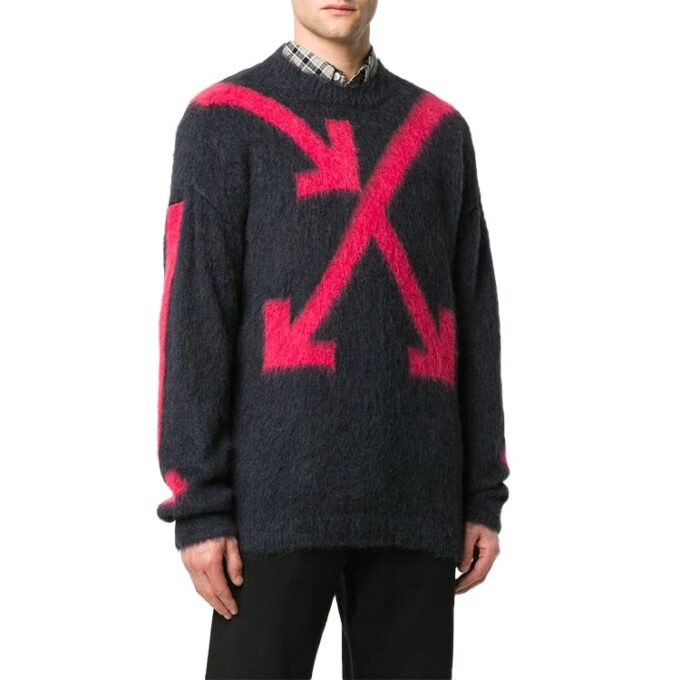 Off-White Herre Arrow Intarsia Svart