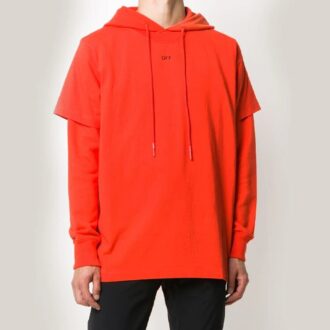Off-White Herre Arrow Logo Oransje Rød