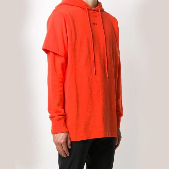 Off-White Herre Arrow Logo Oransje Rød