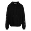 Off-White Herre Arrow Pattern Plain Weave Knit Svart