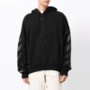 Off-White Herre Arrow Pattern Plain Weave Knit Svart