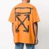 Off-White Herre Arrow-trykk Rundhalset Kortærmet Oransje T-skjorte