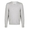 Off-White Herre Arrows Rundhalset Pullover Langermet Ullgenser Løs Passform Grå