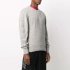 Off-White Herre Arrows Rundhalset Pullover Langermet Ullgenser Løs Passform Grå