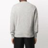 Off-White Herre Arrows Rundhalset Pullover Langermet Ullgenser Løs Passform Grå