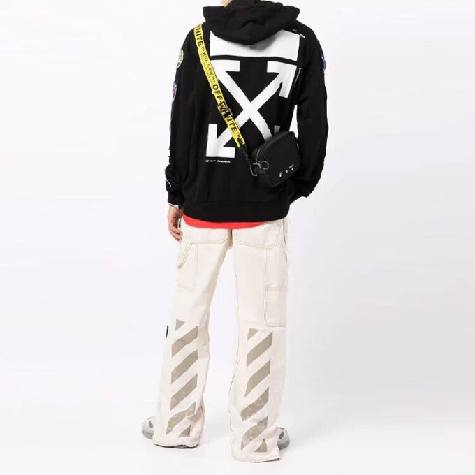 Off-White Herre Back Arrow Zipper Svart
