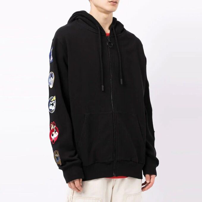 Off-White Herre Back Arrow Zipper Svart