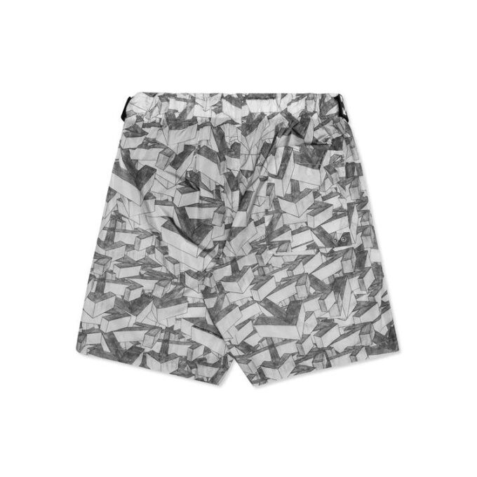 Off-White Herre-badeshorts med pilemønster, grå