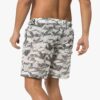 Off-White Herre-badeshorts med pilemønster, grå