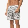 Off-White Herre-badeshorts med pilemønster, grå