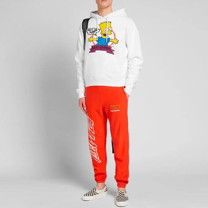 Off-White Herre Bart Simpson-trykk Hvit