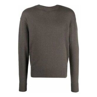 Off-White Herre Basic Pullover Ullgenser Løs Passform Brun