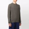 Off-White Herre Basic Pullover Ullgenser Løs Passform Brun