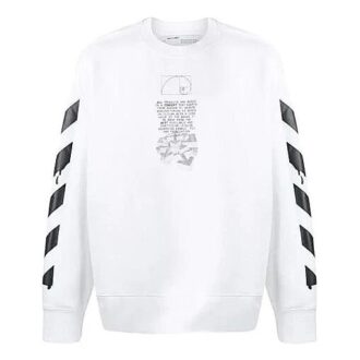 Off-White Herre Bomull Arrow Sports Hvit