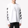 Off-White Herre Bomull Arrow Sports Hvit