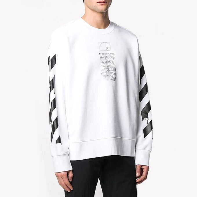Off-White Herre Bomull Arrow Sports Hvit