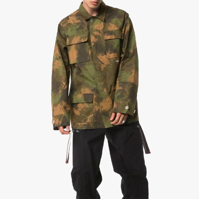 Off-White Herre c/ Camouflage-jakke Grønn