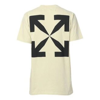 Off-White Herre C/O VIRGIL ABLOH Arrow kortærmet versjon kremhvit T-skjorte