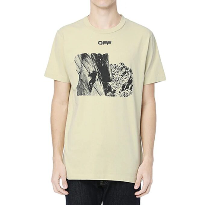 Off-White Herre C/O VIRGIL ABLOH Arrow kortærmet versjon kremhvit T-skjorte