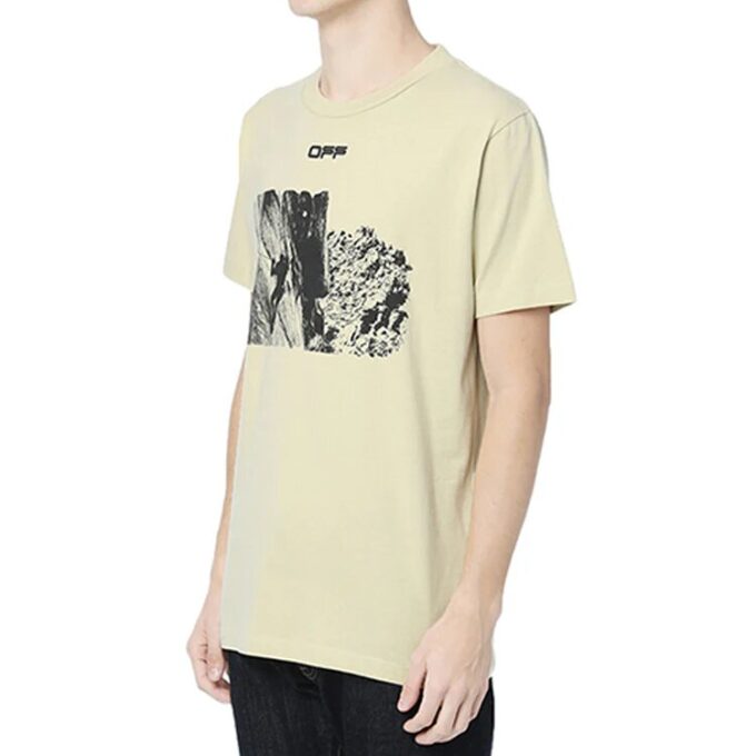 Off-White Herre C/O VIRGIL ABLOH Arrow kortærmet versjon kremhvit T-skjorte