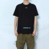 Off-White Herre C/O VIRGIL ABLOH Basic Alphabet Stripe Kortærmet Svart T-skjorte