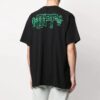 Off-White Herre C/O VIRGIL ABLOH Brodert Logo-trykk Kortærmet Løs Passform Svart T-skjorte