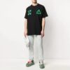 Off-White Herre C/O VIRGIL ABLOH Brodert Logo-trykk Kortærmet Løs Passform Svart T-skjorte
