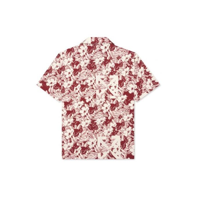 Off-White Herre C/O VIRGIL ABLOH Flowers kortærmet rød skjorte med shorts