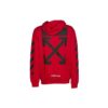 Off-White Herre C/O Virgil Abloh Painting Mona Lisa Jakke Løs Passform Rød