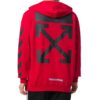 Off-White Herre C/O Virgil Abloh Painting Mona Lisa Jakke Løs Passform Rød