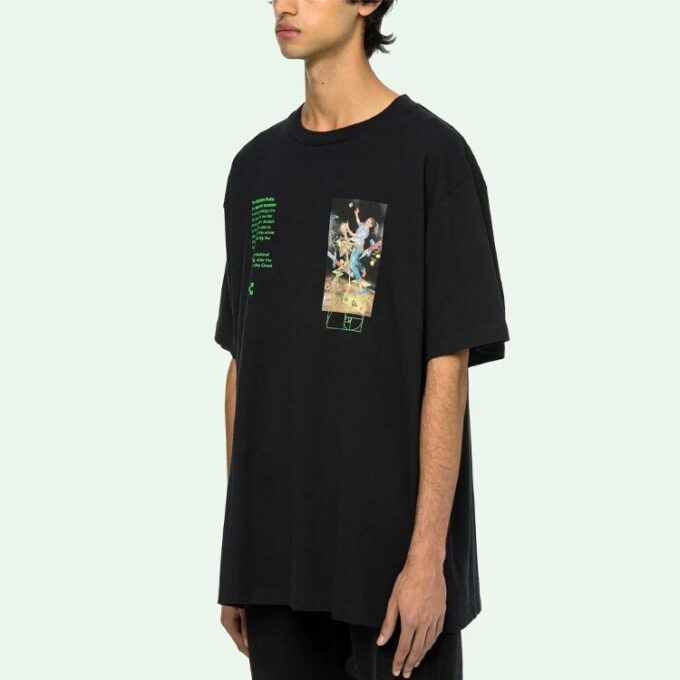 Off-White Herre C/O VIRGIL ABLOH Skeleton Painting Kortærmet Løs Passform Svart T-skjorte