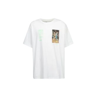 Off-White Herre C/O VIRGIL ABLOH Skelettmaleri Kortærmet Løs Passform Hvit T-skjorte