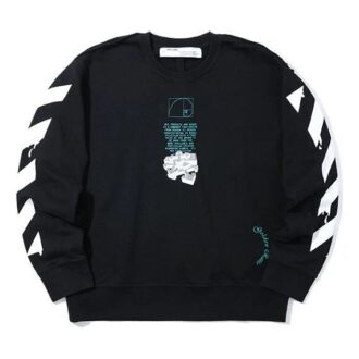 Off-White Herre C/O Virgil Abloh Slogan Arrow-trykk Rundhalset Svart