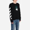 Off-White Herre C/O Virgil Abloh Slogan Arrow-trykk Rundhalset Svart