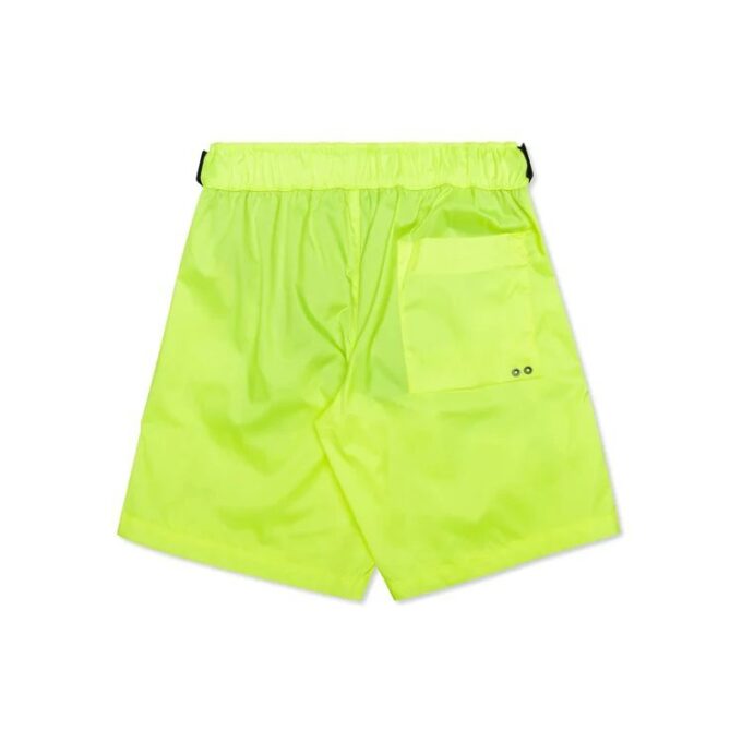 Off-White Herre C/O VIRGIL ABLOH Sportsshorts med logo i livet, fluorescerende gul