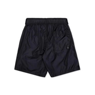 Off-White herre C/O VIRGIL ABLOH sportsshorts med logo i livet, marineblå