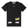 Off-White Herre C/O Virgil Abloh Tiger Stripes Splash Ink Kortærmet Svart T-skjorte