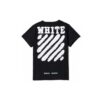 Off-White Herre C/O Virgil Abloh Tiger Stripes Splash Ink Kortærmet Svart T-skjorte