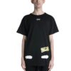 Off-White Herre C/O Virgil Abloh Tiger Stripes Splash Ink Kortærmet Svart T-skjorte