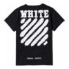 Off-White Herre C/O VIRGIL ABLOH Tiger Stripes Splash Ink Printing kortærmet svart T-skjorte