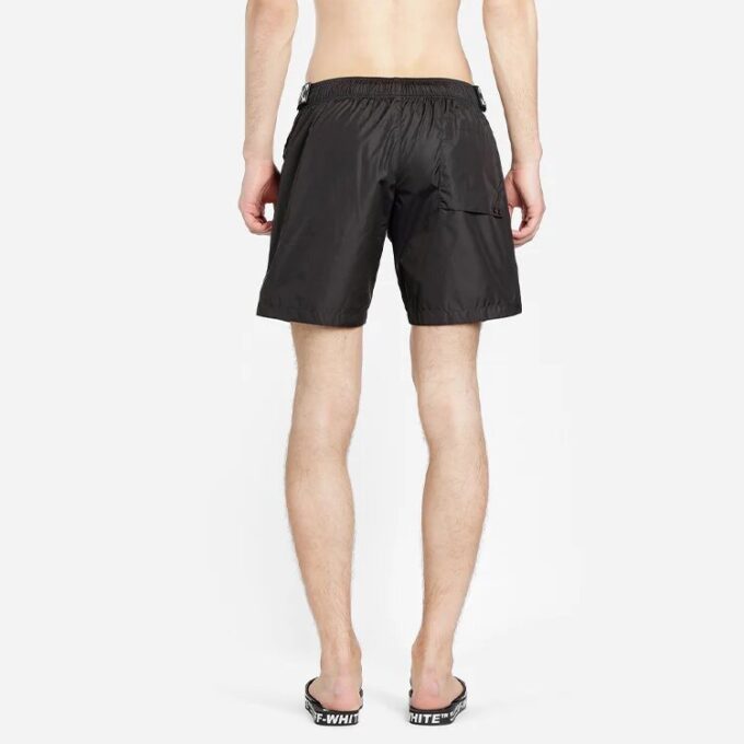 Off-White Herre C/O VIRGIL ABLOH Waist Logo Sports Shorts Svart