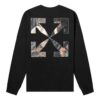 Off-White Herre c/o Virgil Caravaggio-trykk Rundhalset Langermet Svart T-skjorte