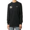 Off-White Herre c/o Virgil Caravaggio-trykk Rundhalset Langermet Svart T-skjorte