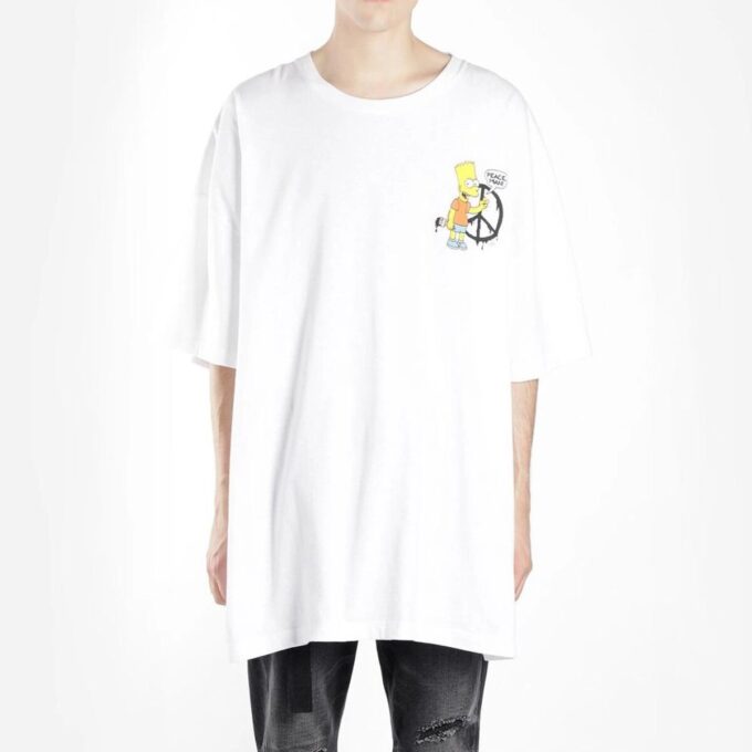 Off-White Herre C/O VIRGILABLOH Simpson Arrow Kortærmet Hvit T-skjorte